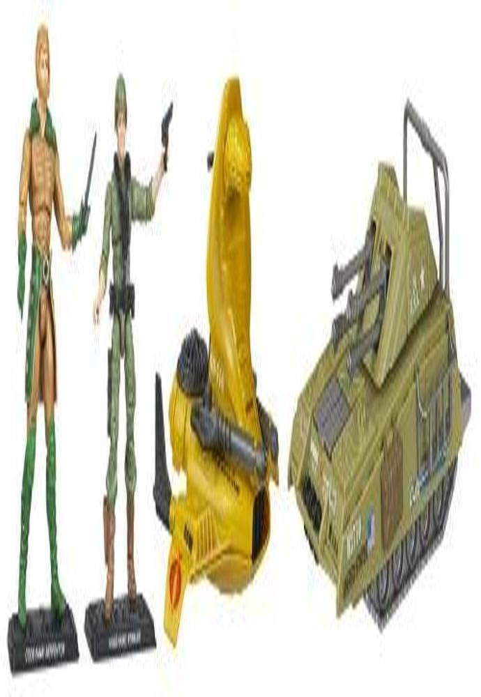 G.I. Joe Armadillo Tank vs. Serpentor's Air Chariot by Hasbro